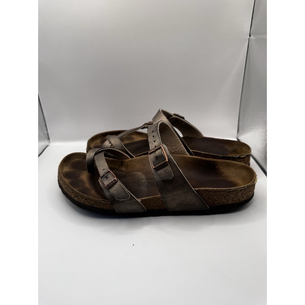 Birkenstock Mayari Women's 9 Bronze Sandals Metallic Strappy Comfort Shoes EUC - Picture 2 of 5